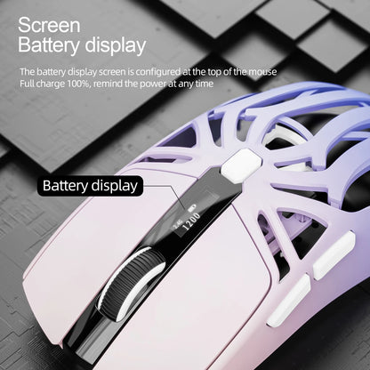 SMAILWOLF RS8 Gaming Mouse – 10000 DPI, 1000Hz, Bluetooth & 3-Mode Connection, Lightweight Macro Mouse for PC & Laptop