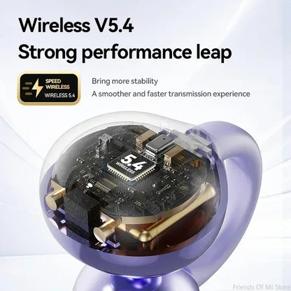 Xiaomi Open-Ear Clip Earbuds – ENC Noise-Canceling Wireless Bluetooth 5.4 Headphones with Mic for Android & iOS