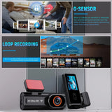 Aprilboy 4K WiFi Dash Cam – Mini Car DVR, Dual-Lens Front & Rear, 1080P, Night Vision, Parking Monitor, Black Box
