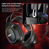 Lenovo E03 Gaming Headset – Over-Ear Stereo Headphones, 360° Ergonomic Design, RGB Lights, E-Sports Earphones