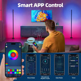 Smart RGB LED Floor Lamp – Remote & App Control, Music Sync, Timer, Corner Mood Lighting for Bedroom & Living Room