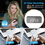 4K/1080P HD WiFi Clock Camera – Digital Nanny Cam, Home Security, Motion Detection, USB-Powered