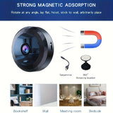 Mini Wireless WiFi Security Camera – Night Vision, Motion Detection, Rechargeable Battery, Easy Mount, App-Controlled