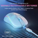 2.4G Wireless RGB Gaming Mouse – Rechargeable, Adjustable DPI, Ergonomic Honeycomb Design for Desktop & Laptop