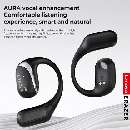 Lenovo ERAZER X9 Wireless Earphones – Open-Ear Sports Bluetooth Headphones, Powerful Sound, Noise Reduction, Waterproof, Mic