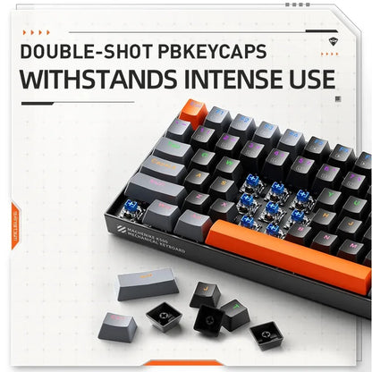 Machenike K500A-B84 75% TKL Mechanical Keyboard – Hot-Swappable, Wired Gaming Keyboard, 6-Color Backlit, 84 Keys for PC & Laptop