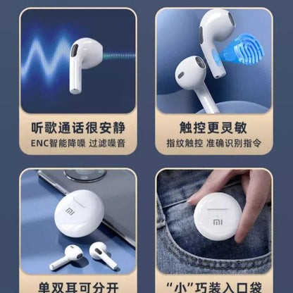 XIAOMI Air Pro 6 TWS Earbuds – 9D HiFi Bluetooth Headset, Wireless Earphones for iPhone & Android