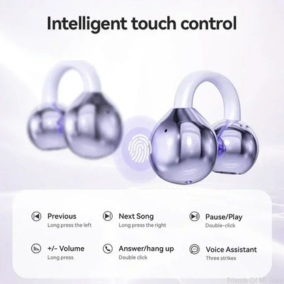 Xiaomi Open-Ear Clip Earbuds – ENC Noise-Canceling Wireless Bluetooth 5.4 Headphones with Mic for Android & iOS