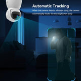 FHD Wireless WiFi PTZ IP Camera – Smart Auto Tracking, CCTV Security, Baby Monitor, Works with Google & Alexa