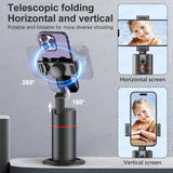 P02 360° Rotating Gimbal Stabilizer – Auto Face Tracking, Selfie & Live Streaming Stand with Remote for TikTok & Smartphones