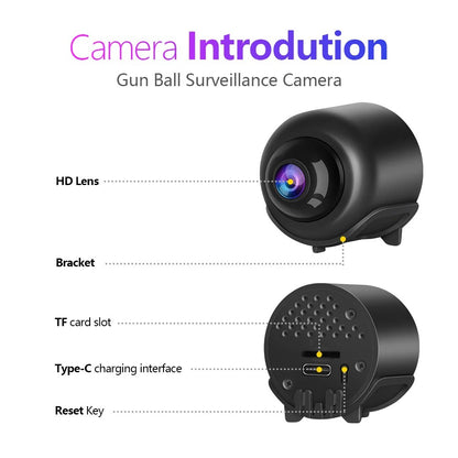 Mini Wireless WiFi Camera – Baby Monitor, Indoor Security, Night Vision, IP Surveillance Recorder