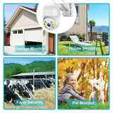 8MP 4K PTZ WiFi Camera – Outdoor Wireless IP Cam with 1080P HD, Color Night Vision, AI Auto-Tracking, iCSee CCTV