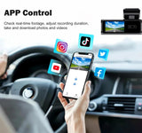 Aprilboy 4K WiFi Dash Cam – Mini Car DVR, Dual-Lens Front & Rear, 1080P, Night Vision, Parking Monitor, Black Box