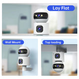 Lenovo 4K Dual-Lens Smart IP Camera – 5G WiFi, Auto Tracking, Wireless CCTV Security & Baby Monitor