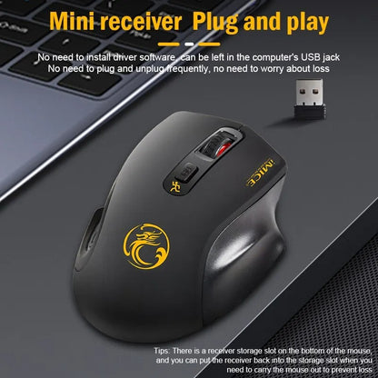 Wireless Silent Mouse – 3-Speed Adjustable, Ergonomic, for Business, Office, Laptop & Gaming