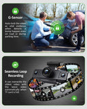3-Channel Dash Cam – Triple Lens Car Camera with Rear View, DVR, 24H Parking Monitor, Black Box & Car Accessories
