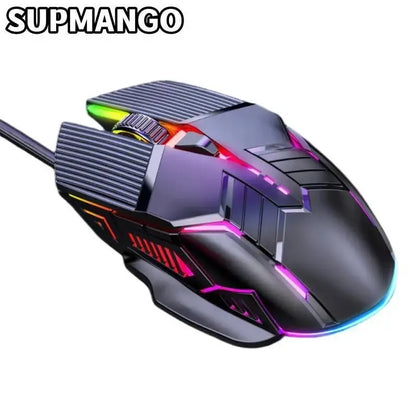 GM6 Wired Gaming Mouse – RGB LED Backlit, Ergonomic Design, for PC & Laptop Gamers