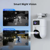 4K PTZ Outdoor IP Camera – Waterproof Dual Lens, 5G WiFi, Auto Tracking, Security & Baby Monitor