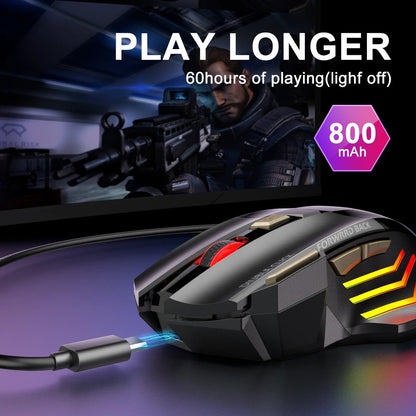 Rechargeable Bluetooth Gaming Mouse – Wireless, Ergonomic, 5500 DPI, for PC, Laptop & iPad