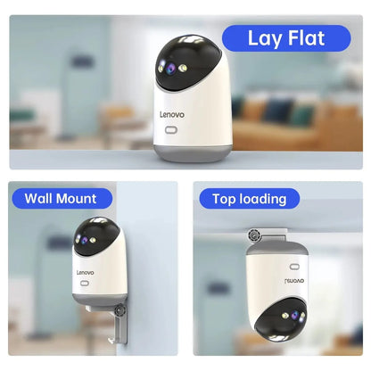 Lenovo 3MP 5G WiFi Smart Mini PTZ Camera – Indoor Security, Auto Tracking, Wireless Baby Monitor & CCTV