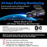 Dual-Lens Car DVR Dash Cam – 1080P FHD Vehicle Camera, Interior & Cabin Recorder, Mini Black Box