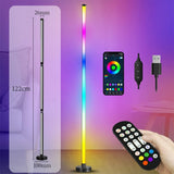 Smart RGB LED Floor Lamp – Remote & App Control, Music Sync, Timer, Corner Mood Lighting for Bedroom & Living Room