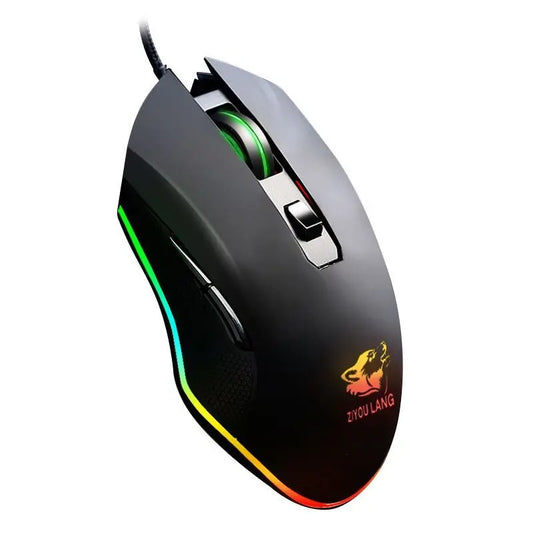 Wired RGB Gaming Mouse – USB Optical, 3 Adjustable DPI, 6 Buttons, Ergonomic Design for PC & Laptop Gamers