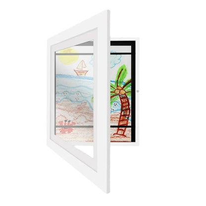 Simple Wooden Flap Photo Frame A4 Framed Picture DIY Children's Exhibition of Paintings Home Decoration Storage Rack