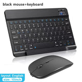 Bluetooth Wireless Keyboard & Mouse – Compatible with iOS, Android, Windows, iPad Air/Mini/Pro, Multi-Language Support (Spanish, Korean, Portuguese, Russian)