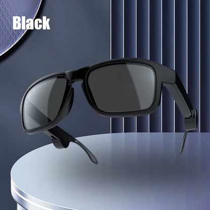 Bluetooth Smart Glasses – Wireless Sunglasses with Ear Hook Earbuds, Sports & Driving Bluetooth Headset
