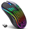 2.4G Wireless RGB Gaming Mouse – Rechargeable, Adjustable DPI, Ergonomic Honeycomb Design for Desktop & Laptop