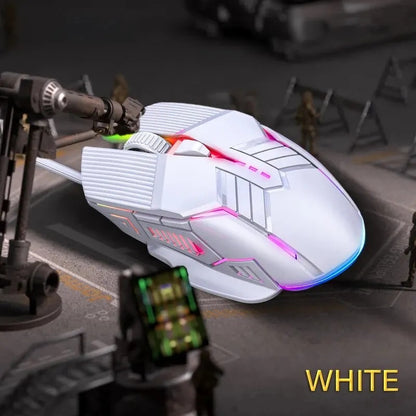 GM6 Wired Gaming Mouse – RGB LED Backlit, Ergonomic Design, for PC & Laptop Gamers