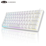 MageGee TS91 Mini 60% Gaming Keyboard – RGB Backlit, 61-Key Ultra-Compact, Ergonomic & Waterproof for Office & Gaming
