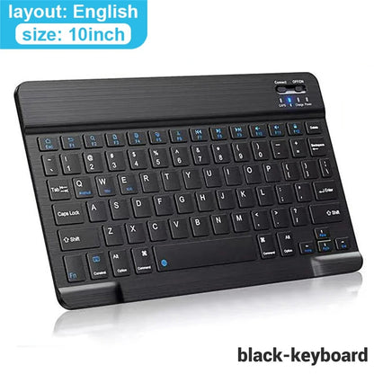 Bluetooth Wireless Keyboard & Mouse – Compatible with iOS, Android, Windows, iPad Air/Mini/Pro, Multi-Language Support (Spanish, Korean, Portuguese, Russian)