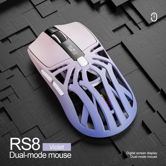 SMAILWOLF RS8 Gaming Mouse – 10000 DPI, 1000Hz, Bluetooth & 3-Mode Connection, Lightweight Macro Mouse for PC & Laptop