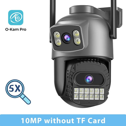 BESDER 15MP PTZ WiFi Camera – Outdoor Dual-Screen IP Cam, 10X Zoom, 10MP Security, Human Detection, O-Kam Pro