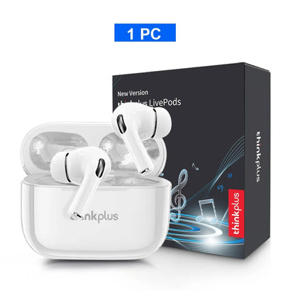 Original ThinkPlus Wireless Earbuds – Bluetooth ANC Noise Reduction, HD Mic, LED Touch Screen, Gaming & Calling Earphones