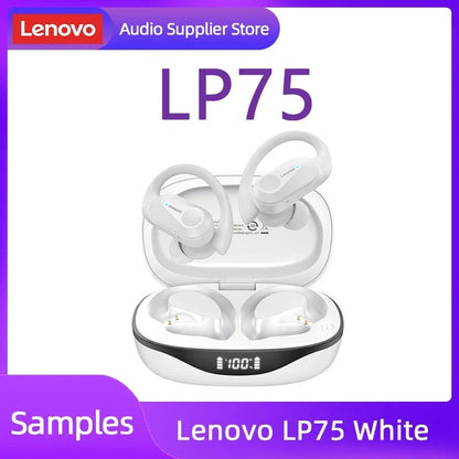 Original Lenovo LP75 TWS Earbuds – Bluetooth 5.3 Wireless Headphones, LED Display, Noise Reduction, Waterproof Headset