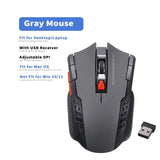2.4GHz Wireless Gaming Mouse – Adjustable 1000-1600 DPI, USB Receiver, for MacBook Air/Pro & PC
