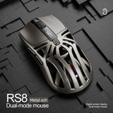 SMAILWOLF RS8 Gaming Mouse – 10000 DPI, 1000Hz, Bluetooth & 3-Mode Connection, Lightweight Macro Mouse for PC & Laptop