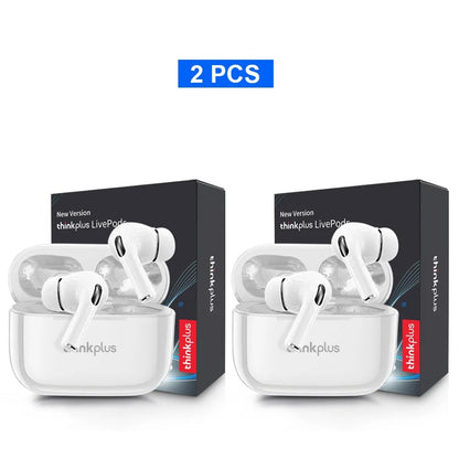 Original ThinkPlus Wireless Earbuds – Bluetooth ANC Noise Reduction, HD Mic, LED Touch Screen, Gaming & Calling Earphones
