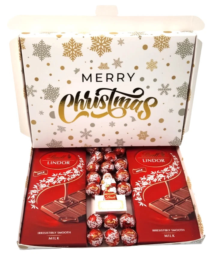 Lindt Lindor Milk Chocolate Bars & Gift Box Hamper Christmas Present