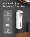 Automatischer Seifenspender, berührungsloser Schaumseifenspender, 380 ml, USB wiederaufladbar