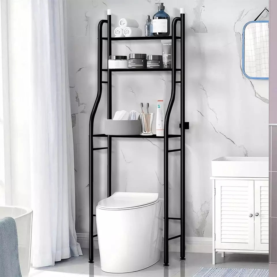 3 Tier Over Toilet Storage Rack Bathroom Laundry Washing Machine Shelf Rack New