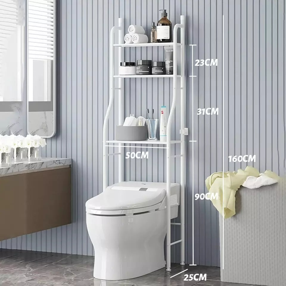 3 Tier Over Toilet Storage Rack Bathroom Laundry Washing Machine Shelf Rack New