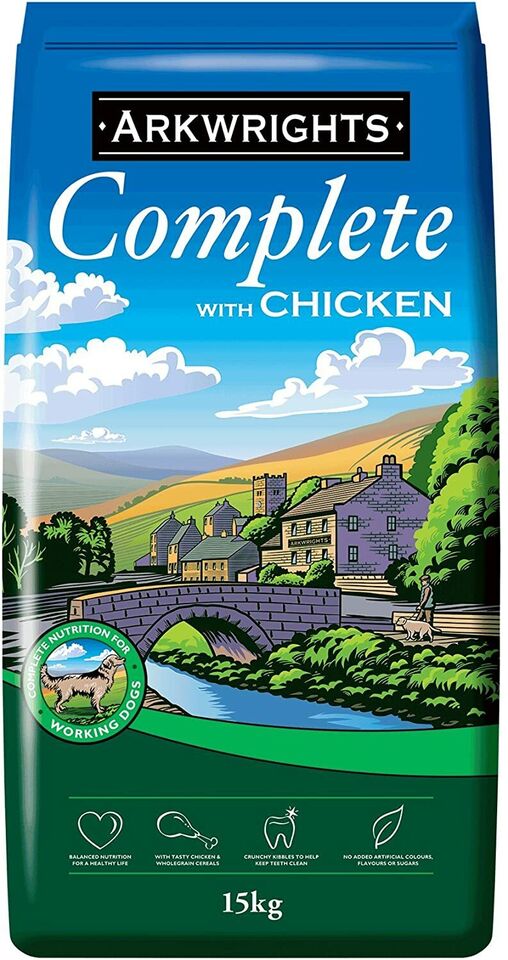 Arkwrights Complete Dry Dog Food 15kg with Chicken Active Sport Working Dogs