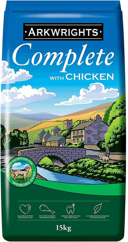 Arkwrights Complete Dry Dog Food 15kg with Chicken Active Sport Working Dogs