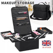Extra Large Vanity Case Beauty Box Make up Jewelry Cosmetic Nail Storage Box UK
