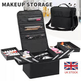 Extra Large Vanity Case Beauty Box Make up Jewelry Cosmetic Nail Storage Box UK