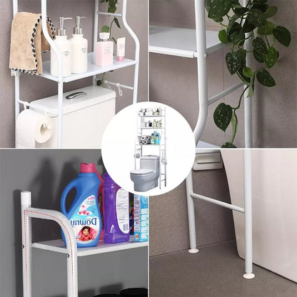 3 Tier Over Toilet Storage Rack Bathroom Laundry Washing Machine Shelf Rack New